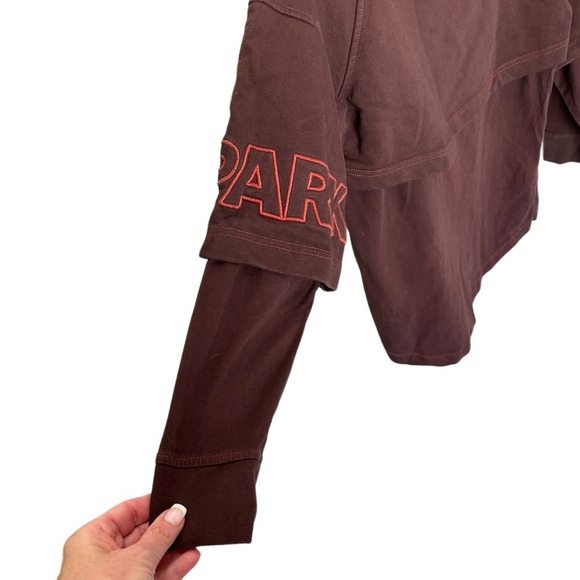 Ivy Park Hybrid Double Layer Sweatshirt Dress in Maroon Size XXS - Picture 8 of 10